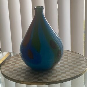 Blue and Green Decorative Vase
